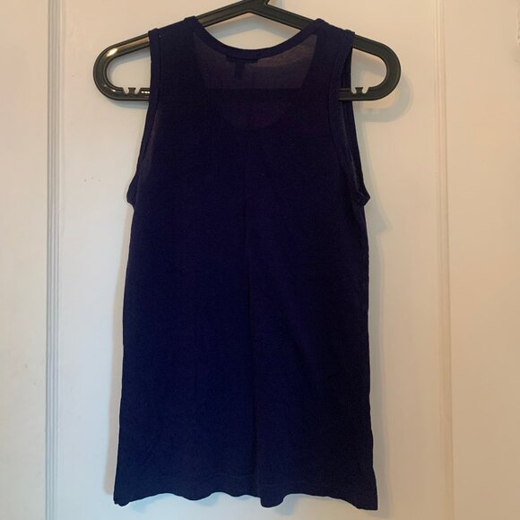 Ann Demeulemeester Soft Dark Blue Tank Top - Picture 5 of 5
